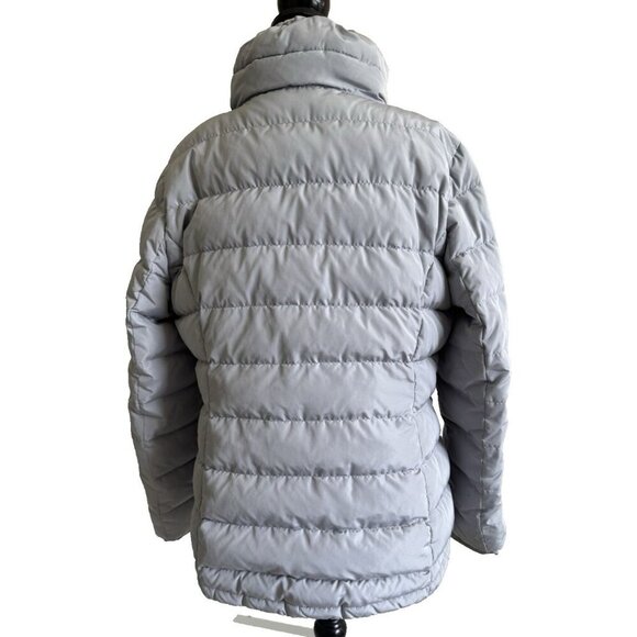 DKNY Women Sport Asymmetrical Zip Packable Down Puffer Coat, Grey, Size XL - Picture 3 of 16